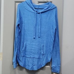 NWOT SO Blue Cozy Stretchy Tunic Hoodie with pocket XS